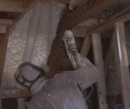 spray foam insulation contractor in Brown County insulating home