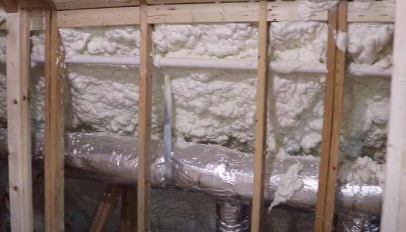 Spray foam wall insulation in Brown County